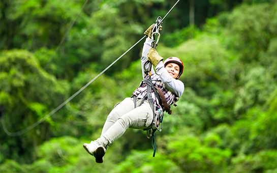 Seguro de viaje para tirolesa o tour de canopy